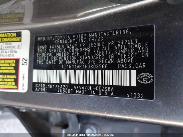 Toyota CAMRY SE 2023 4T1G11AK1PU808566 Image 9