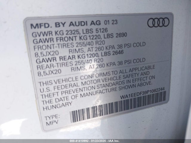 2023 AUDI Q3 WA1EEDF39P1082244 Photo 8