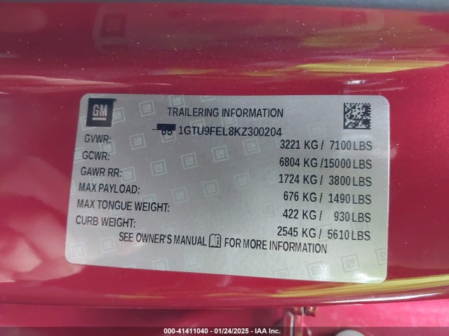 1GTU9FEL8KZ300204 GMC Sierra 1500 Denali