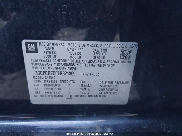 Chevrolet Silverado 1500 1lt 2014 3GCPCREC0EG321309 Image 9