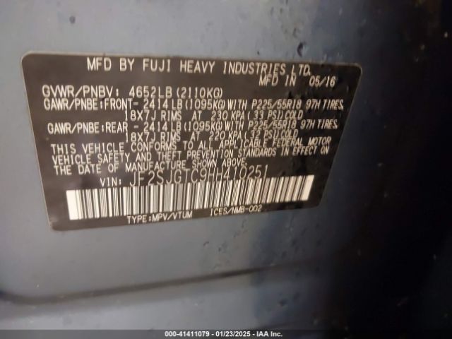 JF2SJGTC9HH410251 Subaru Forester 2.0xt Touring