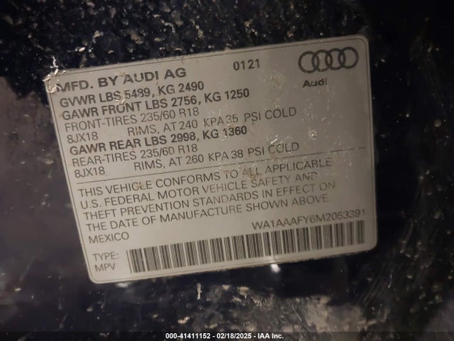 2021 AUDI Q5 WA1AAAFY6M2053391 Photo 8