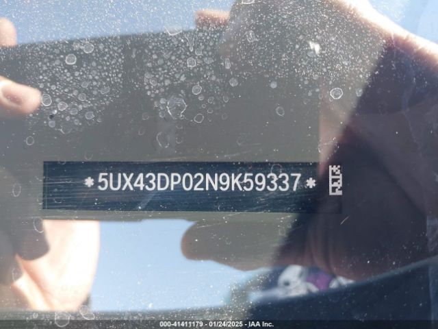 5UX43DP02N9K59337 BMW X3 Sdrive30i