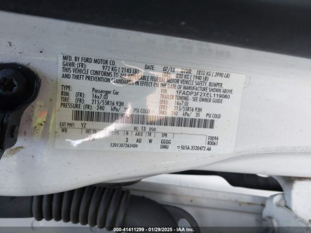 1FADP3F2XEL119080 Ford FOCUS SE