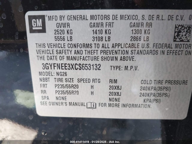 2012 CADILLAC SRX 3GYFNEE3XCS653132 Photo 8
