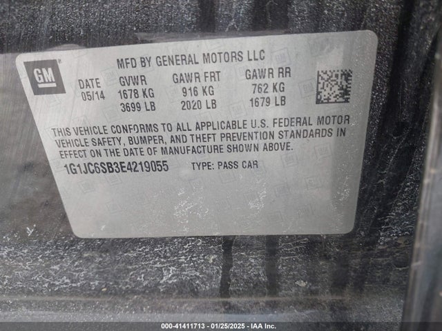 1G1JC6SB3E4219055 Chevrolet Sonic Lt Auto