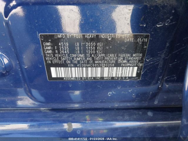4S3BNAC66G3060258 Subaru Legacy 2.5i Premium