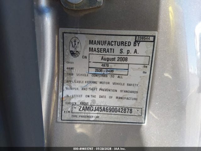 2009 MASERATI GRANTURISMO ZAMGJ45A690042878 Photo 8