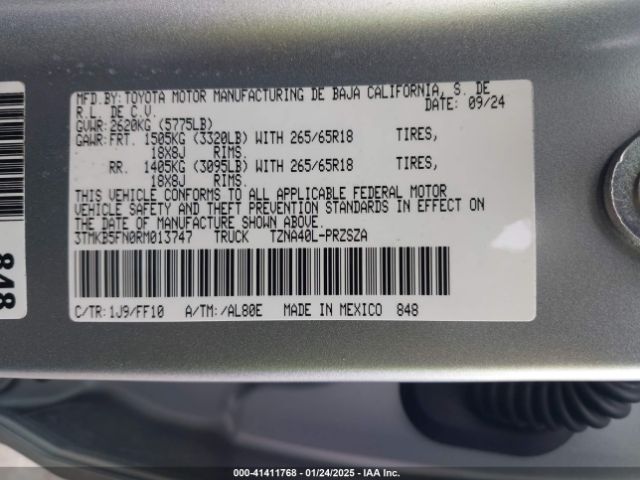 3TMKB5FN0RM013747 Toyota Tacoma Sr5