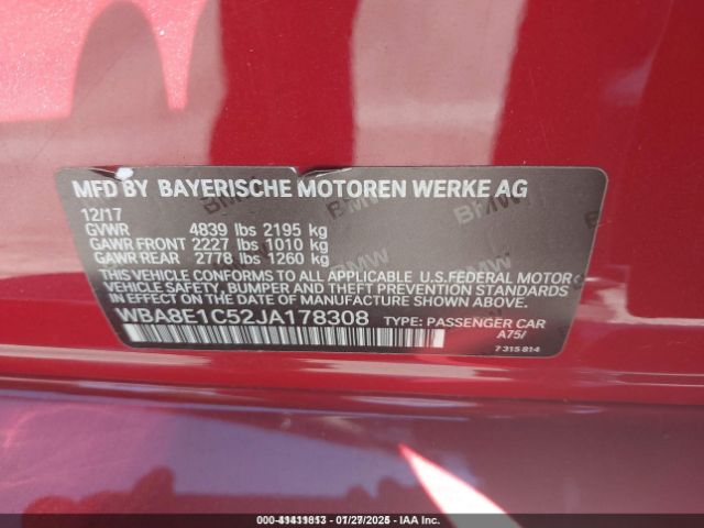 2018 BMW 330E WBA8E1C52JA178308 Photo 8