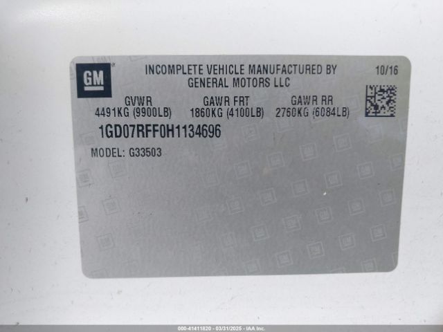 2017 GMC SAVANA CUTAWAY 1GD07RFF0H1134696 Photo 8