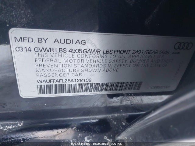 2014 AUDI A4 WAUFFAFL2EA128108 Photo 8
