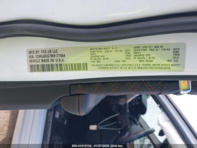 1C4RJKEG7M8177464 Jeep Grand Cherokee L Summit 4x4