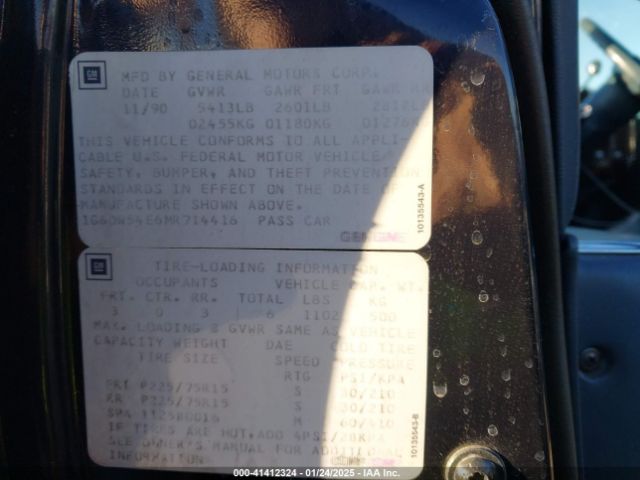1991 CADILLAC BROUGHAM 1G6DW54E6MR714416 Photo 8