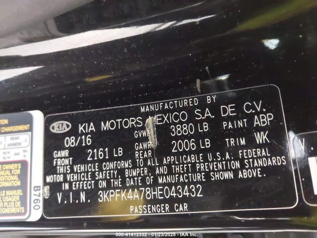 KIA FORTE LX 2017 3KPFK4A78HE043432 Image 9