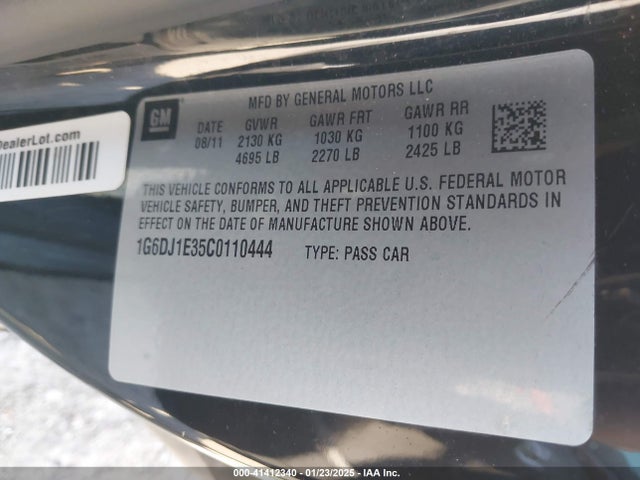 2012 CADILLAC CTS 1G6DJ1E35C0110444 Photo 8