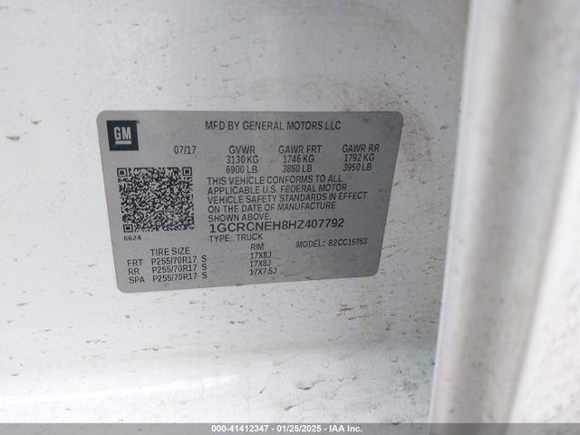 1GCRCNEH8HZ407792 Chevrolet Silverado 1500 Wt