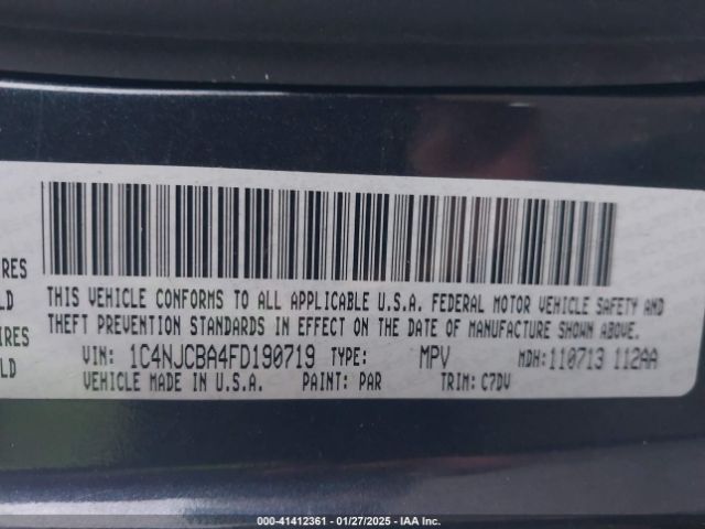 1C4NJCBA4FD190719 Jeep Compass Sport