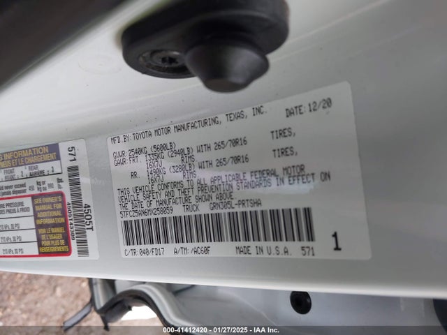 5TFCZ5AN6MX258059 Toyota Tacoma Trd Off-road