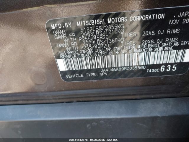 2024 MITSUBISHI OUTLANDER JA4J4WA89RZ035560 Photo 8