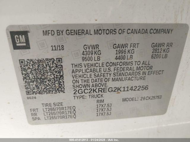 2GC2KREG2K1142256 Chevrolet Silverado 2500hd Wt