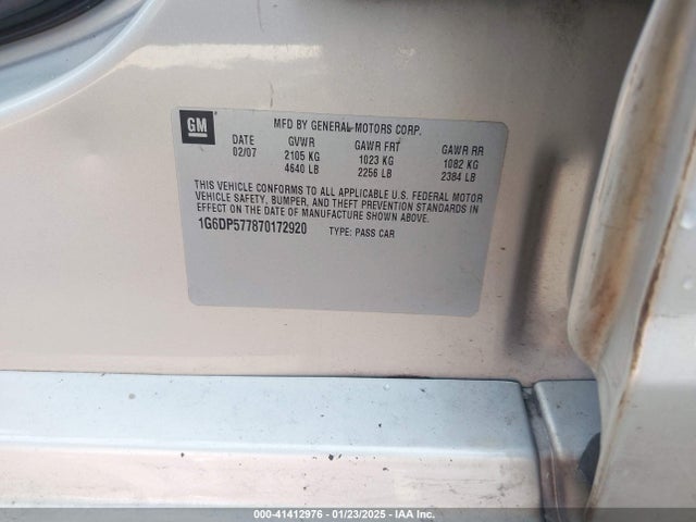 2007 CADILLAC CTS 1G6DP577870172920 Photo 8