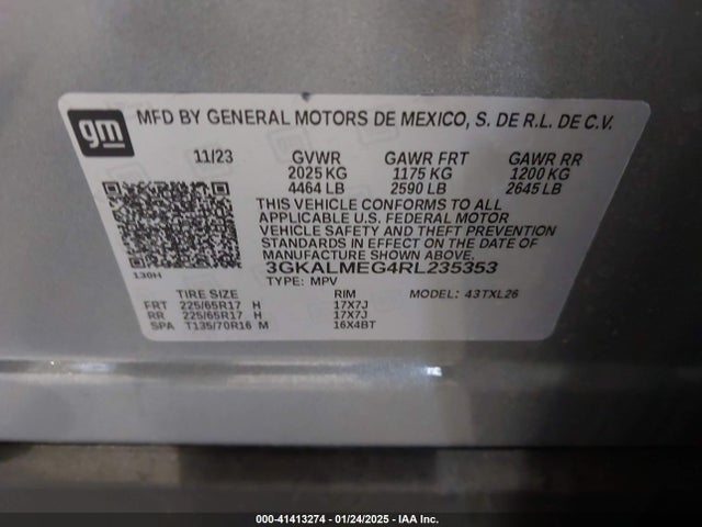3GKALMEG4RL235353 GMC Terrain Fwd Sle