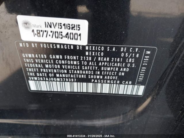3VW267AJ0GM379397 Volkswagen Jetta 1.4t S