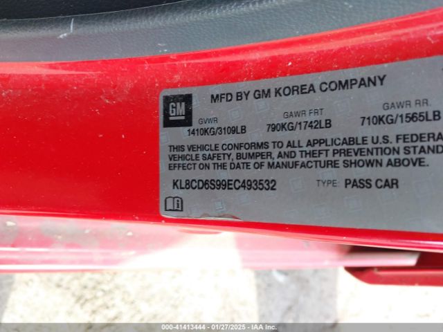 KL8CD6S99EC493532 Chevrolet Spark 1lt Auto