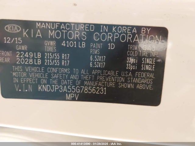 KIA SOUL + 2016 KNDJP3A55G7856231 Image 9