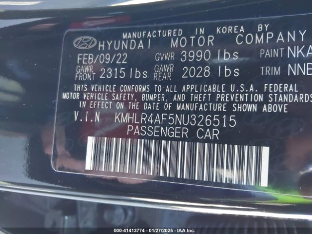 KMHLR4AF5NU326515 Hyundai Elantra N Line