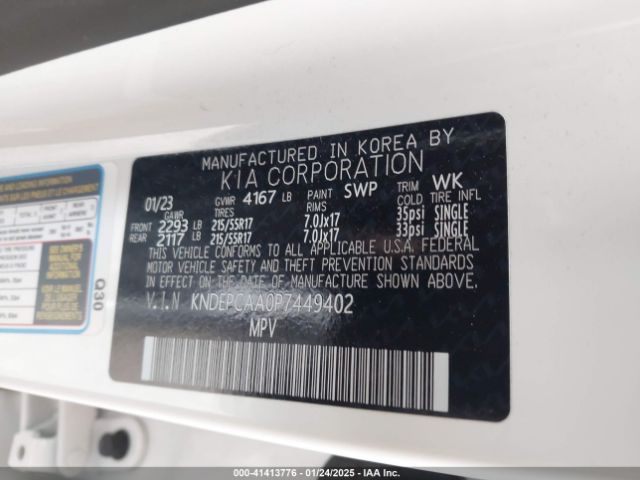 KNDEPCAA0P7449402 KIA Seltos Lx