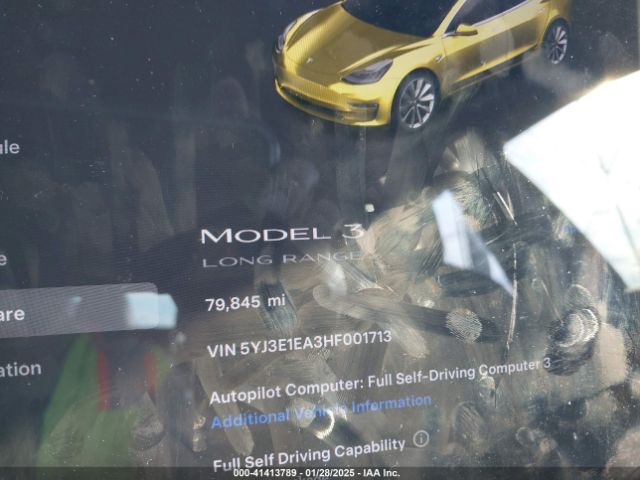 5YJ3E1EA3HF001713 Tesla Model 3 Long Range/standard