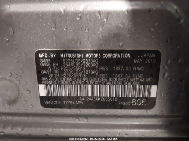 JA4J24A50KZ055010 Mitsubishi OUTLANDER PHEV