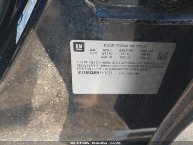 1G1BB5SM6H7116637 Chevrolet Cruze Ls Manual
