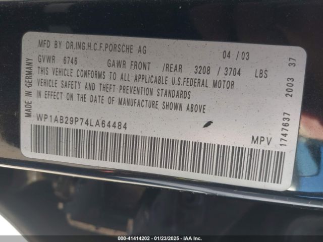 2004 PORSCHE CAYENNE WP1AB29P74LA64484 Photo 8