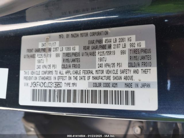 JM3KFACM0J0313960 Mazda Cx-5 Touring