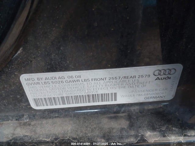 2009 AUDI A4 WAULK78K49N009061 Photo 8