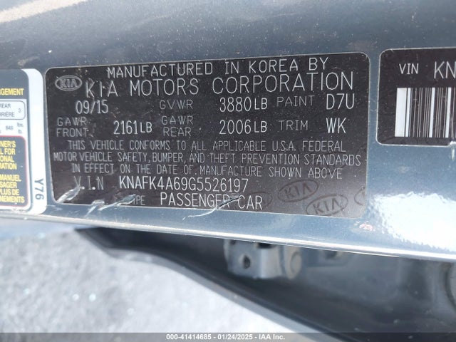 KIA FORTE LX 2016 KNAFK4A69G5526197 Image 9