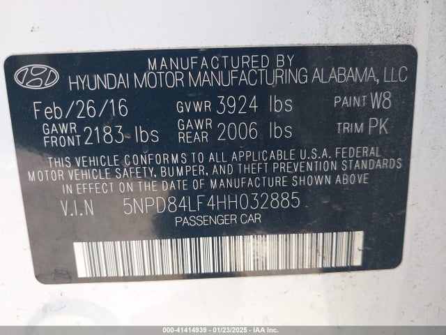 Hyundai ELANTRA SE 2017 5NPD84LF4HH032885 Image 9
