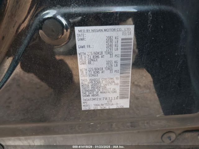 2018 NISSAN ROGUE 5N1AT2MT2JC783118 Photo 8