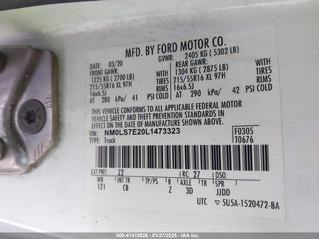 Ford Transit Connect Xl Cargo Van 2020 NM0LS7E20L1473323 Image 9