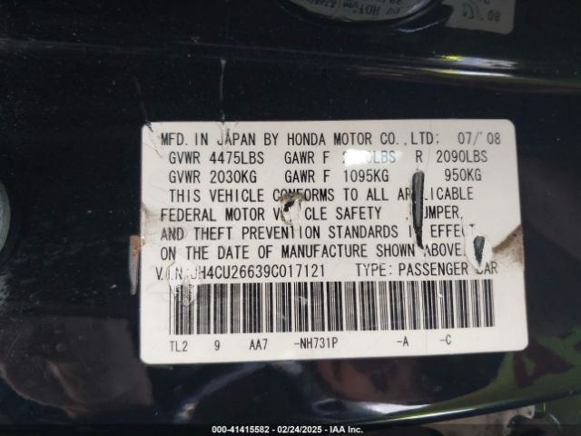 2009 ACURA TSX JH4CU26639C017121 Photo 8