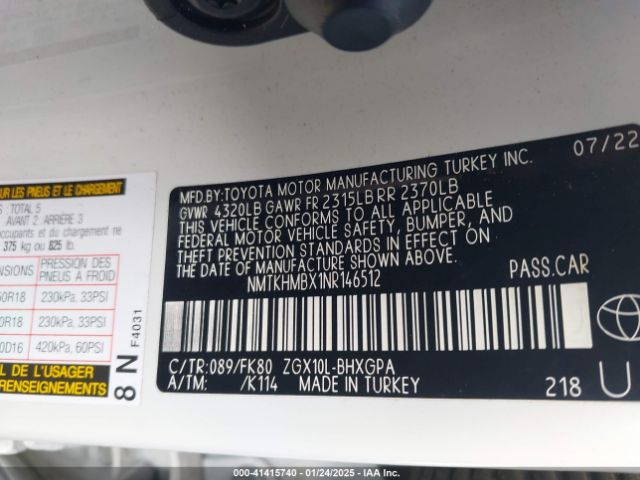 NMTKHMBX1NR146512 Toyota C-HR XLE