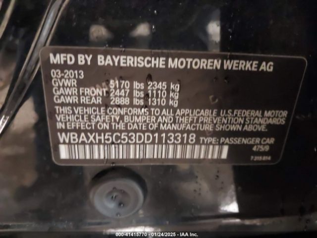 2013 BMW 528I WBAXH5C53DD113318 Photo 8