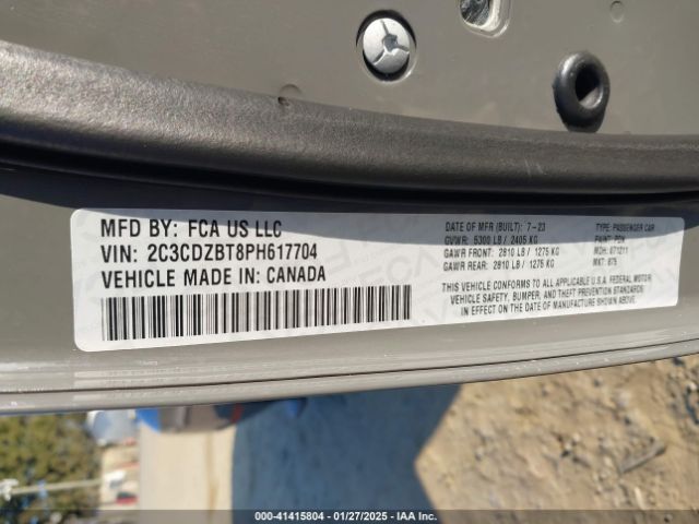 2C3CDZBT8PH617704 Dodge Challenger R/t