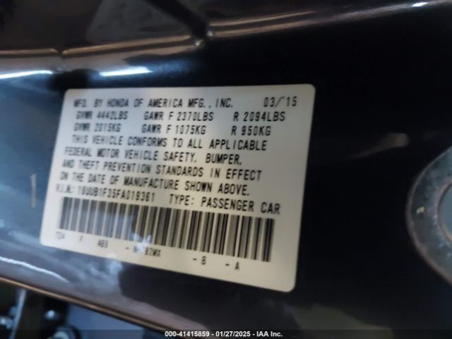 19UUB1F35FA019361 Acura TLX
