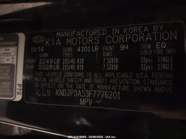 KNDJP3A53F7776201 KIA SOUL +
