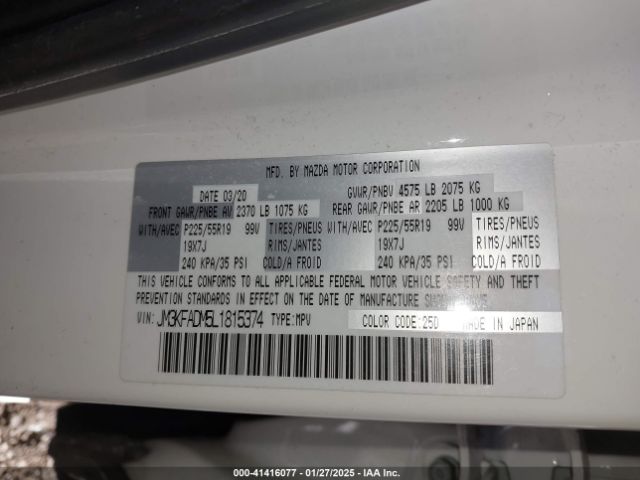 JM3KFADM5L1815374 Mazda Cx-5 Grand Touring