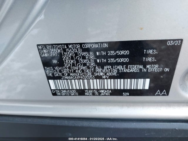 Toyota Bz4x Limited 2023 JTMABACAXPA020253 Image 9
